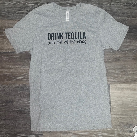 “Drink Tequila & Pet all the dogs” T Shirt - Picture 2 of 4